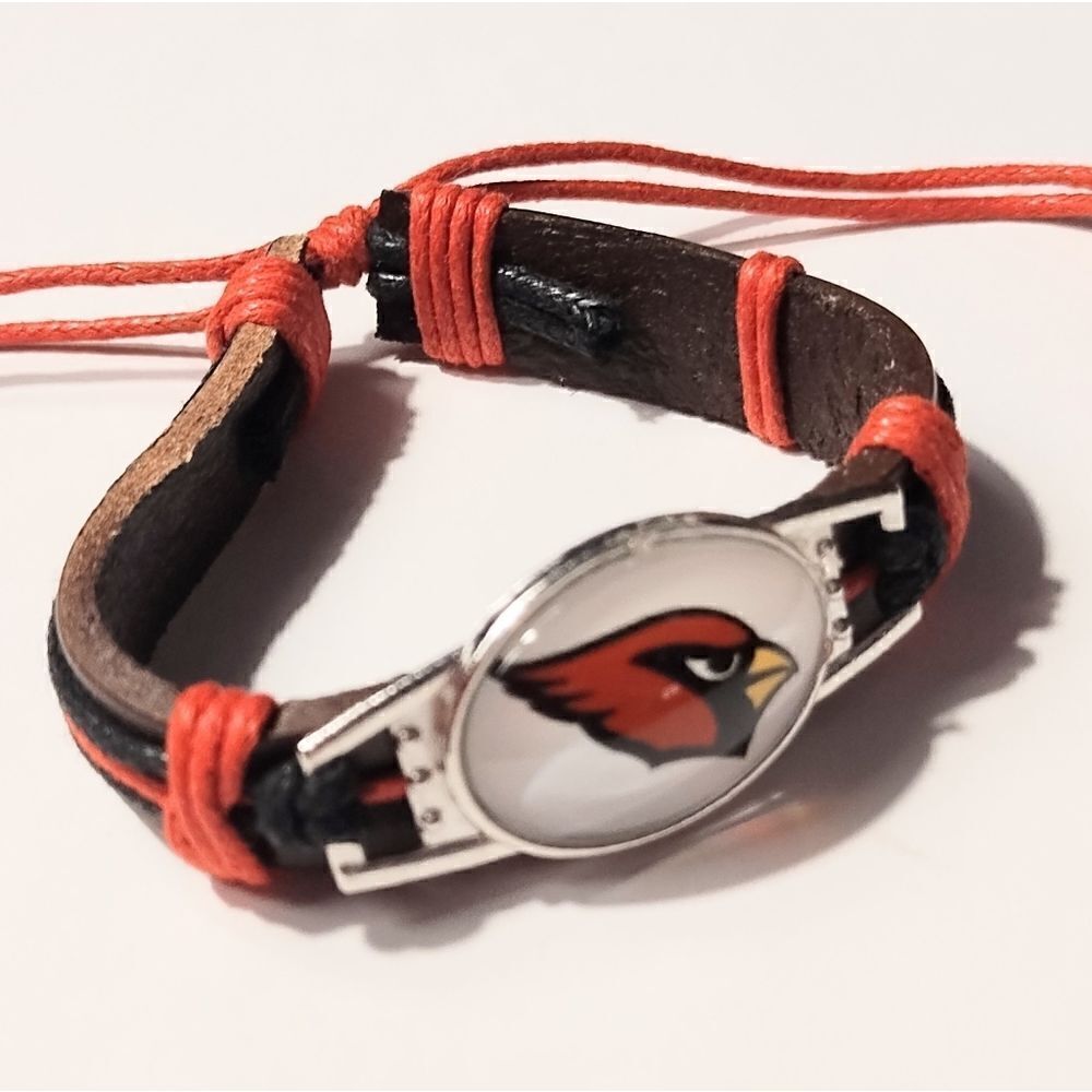 Arizona Cardinals bracelet leather new d36‎
